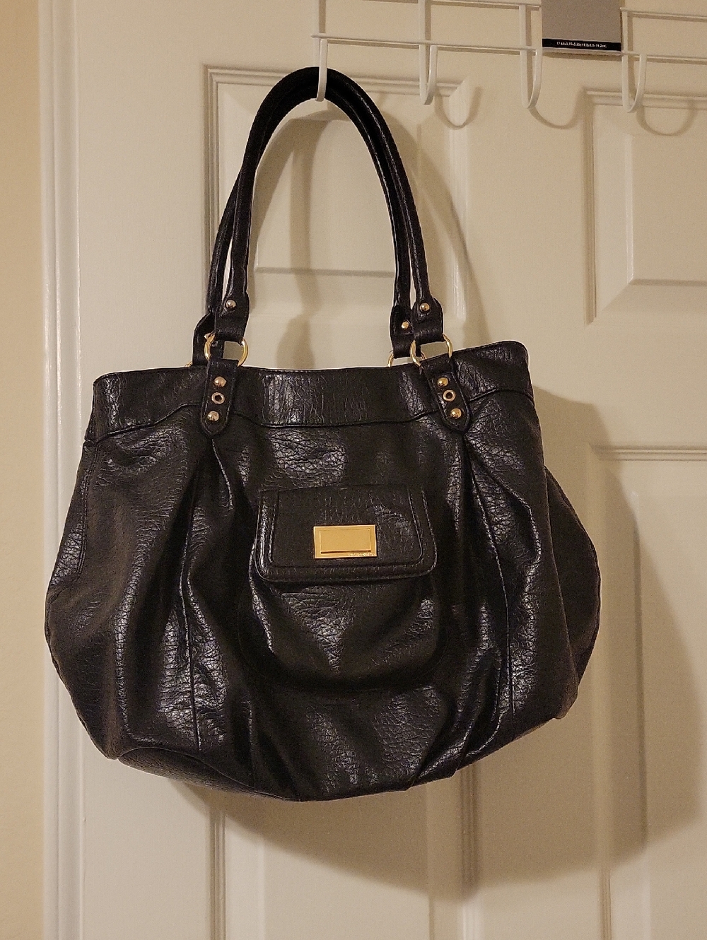 Juicy Couture Black Shoulder Bag with Gold Plate